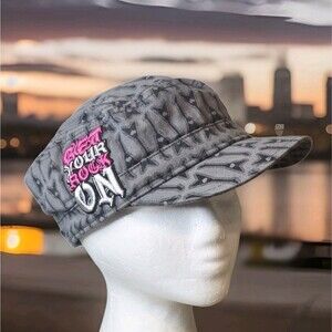 MTV Get Your Rock On Cadet Style Hat Cap Flying V Guitars Pattern Y2K Cotton EUC